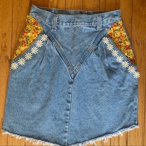 Upcycled Jean skirt! So cute!